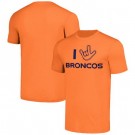 Men's Denver Broncos Orange The NFL ASL Collection by Love Sign Tri Blend T Shirt