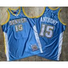 Men's Denver Nuggets #15 Carmelo Anthony Light Blue 2003 Throwback Authentic Jersey
