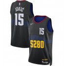 Men's Denver Nuggets #15 Nikola Jokic Black 2023 City Icon Heat Press Jersey