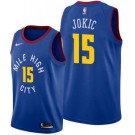 Men's Denver Nuggets #15 Nikola Jokic Blue Statement Icon Hot Press Jersey
