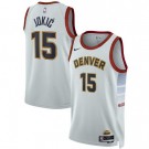 Men's Denver Nuggets #15 Nikola Jokic White 2022 City Icon Heat Press Jersey