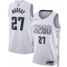 Men's Denver Nuggets #27 Jamal Murray White 2024 City Heat Press Jersey