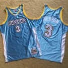 Men's Denver Nuggets #3 Allen Iverson Light Blue 2006 Throwback Authentic Jersey