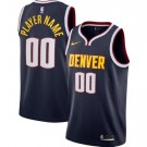 Men's Denver Nuggets Custom Navy Icon Hot Press Jersey