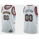 Men's Denver Nuggets Custom White 2022 City Icon Heat Press Jersey