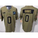 Men's Detroit Lions #0 Jahmyr Gibbs Limited Green 2025 Salute To Service Jersey