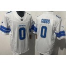 Men's Detroit Lions #0 Jahmyr Gibbs Limited White FUSE Vapor Jersey