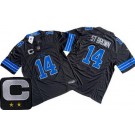 Men's Detroit Lions #14 Amon Ra St Brown Limited Black C Patch FUSE Vapor Jersey