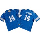 Men's Detroit Lions #14 Amon Ra St Brown Limited Blue 2024 FUSE Vapor Jersey