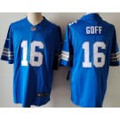 Men's Detroit Lions #16 Jared Goff Limited Blue Vapor Jersey