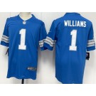 Men's Detroit Lions #1 Jameson Williams Limited Blue Vapor Jersey