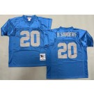 Men's Detroit Lions #20 Barry Sanders Light Blue 1994 Throwback Jersey