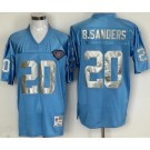 Men's Detroit Lions #20 Barry Sanders Light Blue 75th 1994Throwback Jersey