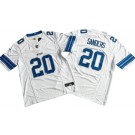 Men's Detroit Lions #20 Barry Sanders Limited White 2024 FUSE Vapor Jersey