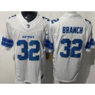 Men's Detroit Lions #32 Brian Branch Limited White FUSE Vapor Jersey
