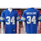 Men's Detroit Lions #34 Alex Anzalone Limited Blue Vapor Jersey