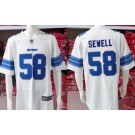 Men's Detroit Lions #58 Penei Sewell Limited White Vapor Jersey