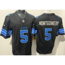 Men's Detroit Lions #5 David Montgomery Limited Black FUSE Vapor Jersey
