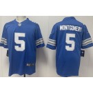 Men's Detroit Lions #5 David Montgomery Limited Blue Vapor Jersey