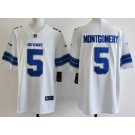 Men's Detroit Lions #5 David Montgomery Limited White Vapor Jersey