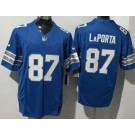 Men's Detroit Lions #87 Sam Laporta Limited Blue FUSE Vapor Jersey