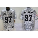Men's Detroit Lions #97 Aidan Hutchinson Limited Arctic Camo 2024 Salute to Service Jersey