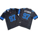 Men's Detroit Lions #97 Aidan Hutchinson Limited Black 2024 FUSE Vapor Jersey