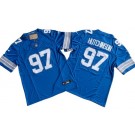 Men's Detroit Lions #97 Aidan Hutchinson Limited Blue 2024 FUSE Vapor Jersey