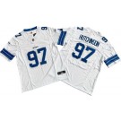 Men's Detroit Lions #97 Aidan Hutchinson Limited White 2024 FUSE Vapor Jersey