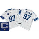 Men's Detroit Lions #97 Aidan Hutchinson Limited White C Patch FUSE Vapor Jersey