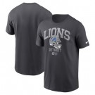 Men's Detroit Lions Anthracite Helmet Essential T Shirt
