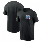 Men's Detroit Lions Black 2023 Crucial Catch Sideline TriBlend T Shirt