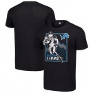 Men's Detroit Lions Black Graphic Shield Logo T Shirt