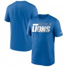 Men's Detroit Lions Blue Sideline Impact Legend Performance T Shirt 512