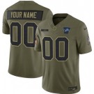 Men's Detroit Lions Custom Limited Green 2025 Salute To Service Jersey