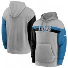 Men's Detroit Lions Gray Heathered Heritage Tri Blend Pullover Hoodie