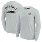 Men's Detroit Lions Gray Super Soft Long Sleeve T Shirt