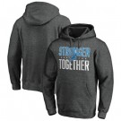 Men's Detroit Lions Heather Charcoal Stronger Together Printed Pullover Hoodie 0791