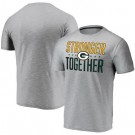Men's Detroit Lions Heather Charcoal Stronger Together Printed T-Shirt 0814