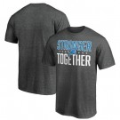 Men's Detroit Lions Heather Charcoal Stronger Together Printed T-Shirt 0820