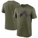 Men's Detroit Lions Olive 2021 Salute To Service Legend Performance T-Shirt