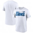 Men's Detroit Lions White Sideline Impact Legend Performance T Shirt 510