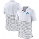 Men's Detroit Lions White Stripes Patchwork Polo