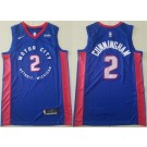 Men's Detroit Pistons #2 Cade Cunningham Blue City Icon Sponsor Swingman Jersey