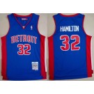 Men's Detroit Pistons #32 Richard Hamilton Blue 2003 Throwback Swingman Jersey