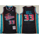 Men's Detroit Pistons #33 Grant Hill Black 1998 Throwback Swingman Jersey