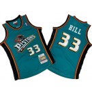 Men's Detroit Pistons #33 Grant Hill Green 1998 Throwback Swingman Jersey