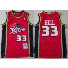 Men's Detroit Pistons #33 Grant Hill Red 1998 Hollywood Classic Swingman Jersey