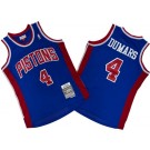 Men's Detroit Pistons #4 Joe Dumars Blue 1988 Throwback Swingman Jersey