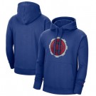 Men's Detroit Pistons Blue 2021 City Edition Essential Logo Fleece Pullover Hoodie